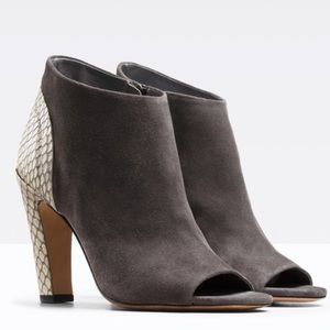 Vince Sierra Suede Snakeskin Booties